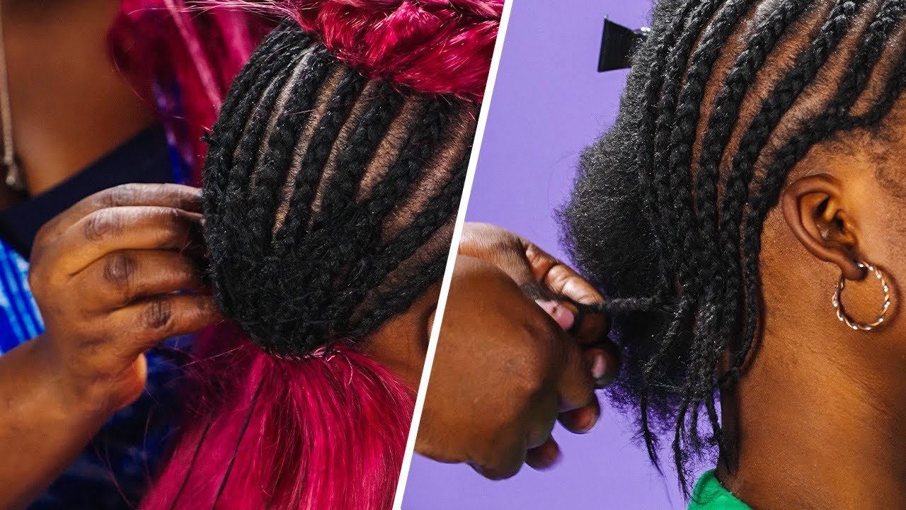 Buss Down Burgundy Sew-In Hairstyle + Makeup Tutorial - YouTube