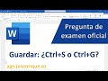 Atajo teclado para GUARDAR en Word ✅ Pregunta oficial Examen Oposiciones