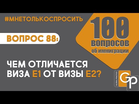 Вопрос 88: Чем отличается виза Е1 от визы Е2