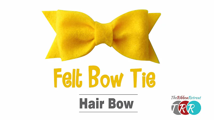 How to Make a Felt Bow Tie Hair Bow - TheRibbonRetreat.com