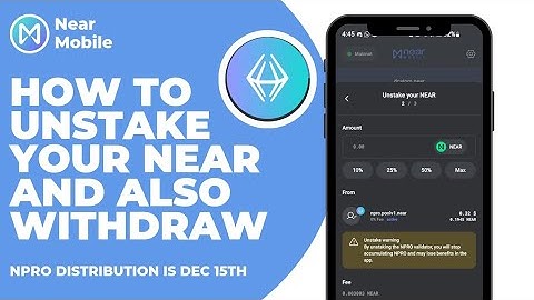 How To Unstake NEAR On Near Mobile Wallet | NPRO Airdrop Distribution On Dec 15th 