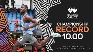 Letsile Tebogo SMASHES championship 100m record | World Athletics U20 Championships Cali 2022