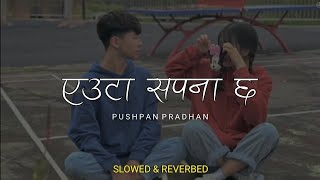 Video thumbnail of "(Slowed & Reverb) Euta Sapna Xa - Pushpan Pradhan (Lyrical Video)"