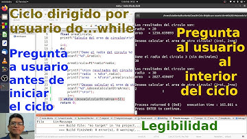 Ciclo dirigido por usuario con "do ... while"; en Lenguaje C