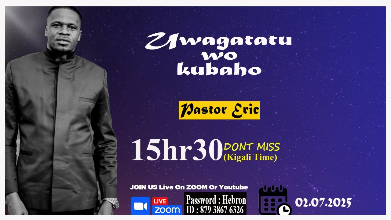 UWAGATATU WO KUBAHO HAMWE NA PASTOR ERIC