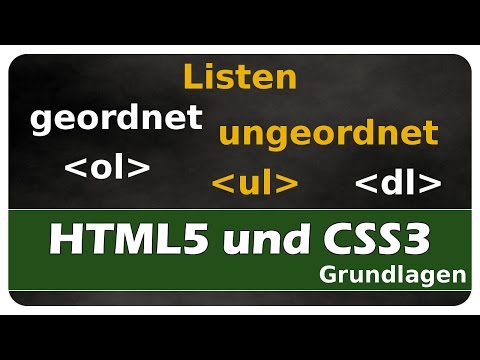 Let's Learn HTML5 und CSS3 #04 - Listen - geordnete Listen, ungeordnete Listen, Beschreibungslisten