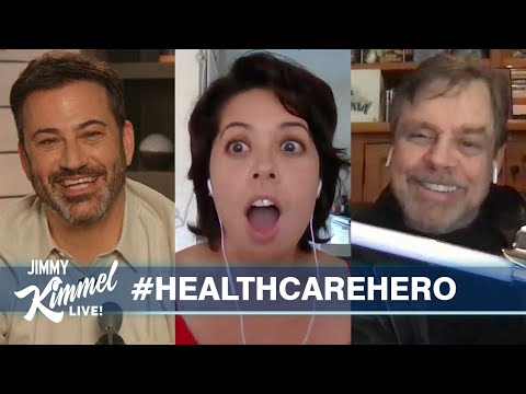 Jimmy Kimmel &amp; Mark Hamill Surprise Nurse/Star Wars Fan - Supported by PayPal