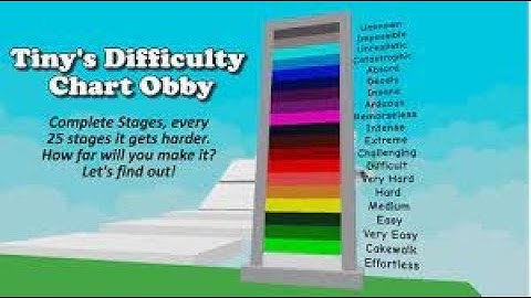 Trying my first difficulty chart obby in roblox