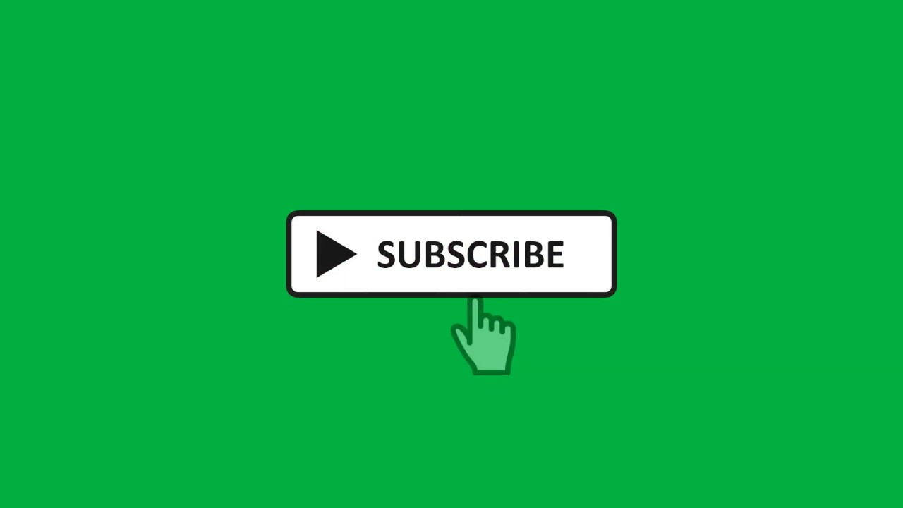 Simple black and white subscribe button green screen - YouTube
