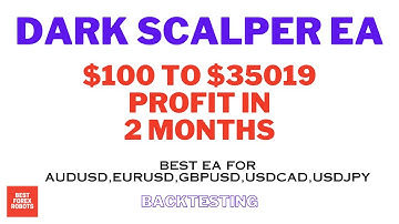 Dark Scalper EA Forex MT4 Expert Advisor $100 To $35019 Profit In 2 Months | Best forex robots