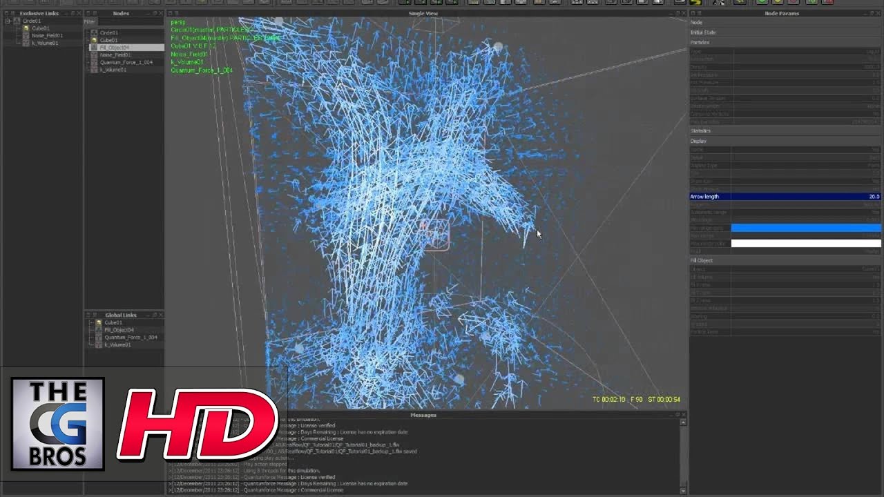 CGI 3D Tutorial : "Quantum Force and RealFlow " 01  by - v-Motion