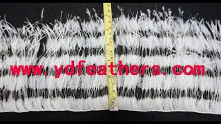 Burnt Ostrich Feather Fringe Sewn On Cord For DIY Fashion Skirt From China screenshot 4