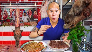 Street Food Tour in Casablanca, Morocco - EATING BBQ CAMEL MEAT + FIRST MOROCCAN MINT TEA IN MOROCCO