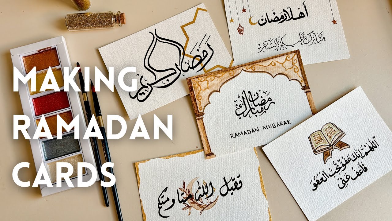 How to make Ramadan Cards | Handmade Ramadan greeting and dua cards tutorial