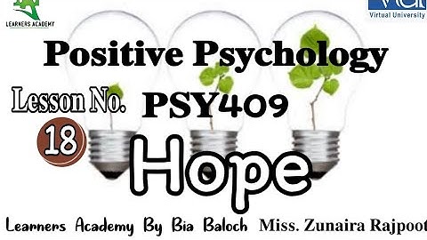 Positive Psychology (PSY409)VU Urdu | Lecture No. 18 | Learners Academy By Bia Baloch