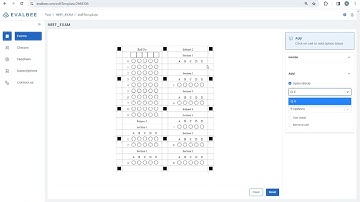 Edit OMR/Bubble sheet design using Evalbee web application