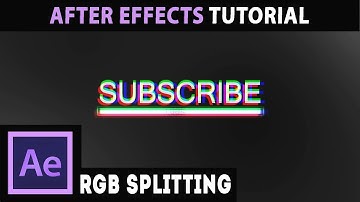 RGB Splitting - Glitch Transition | After Effects Tutorial: (No Plugins)