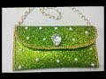 How to make glitter foam sheet money purse/diy purse with glitter sheet.