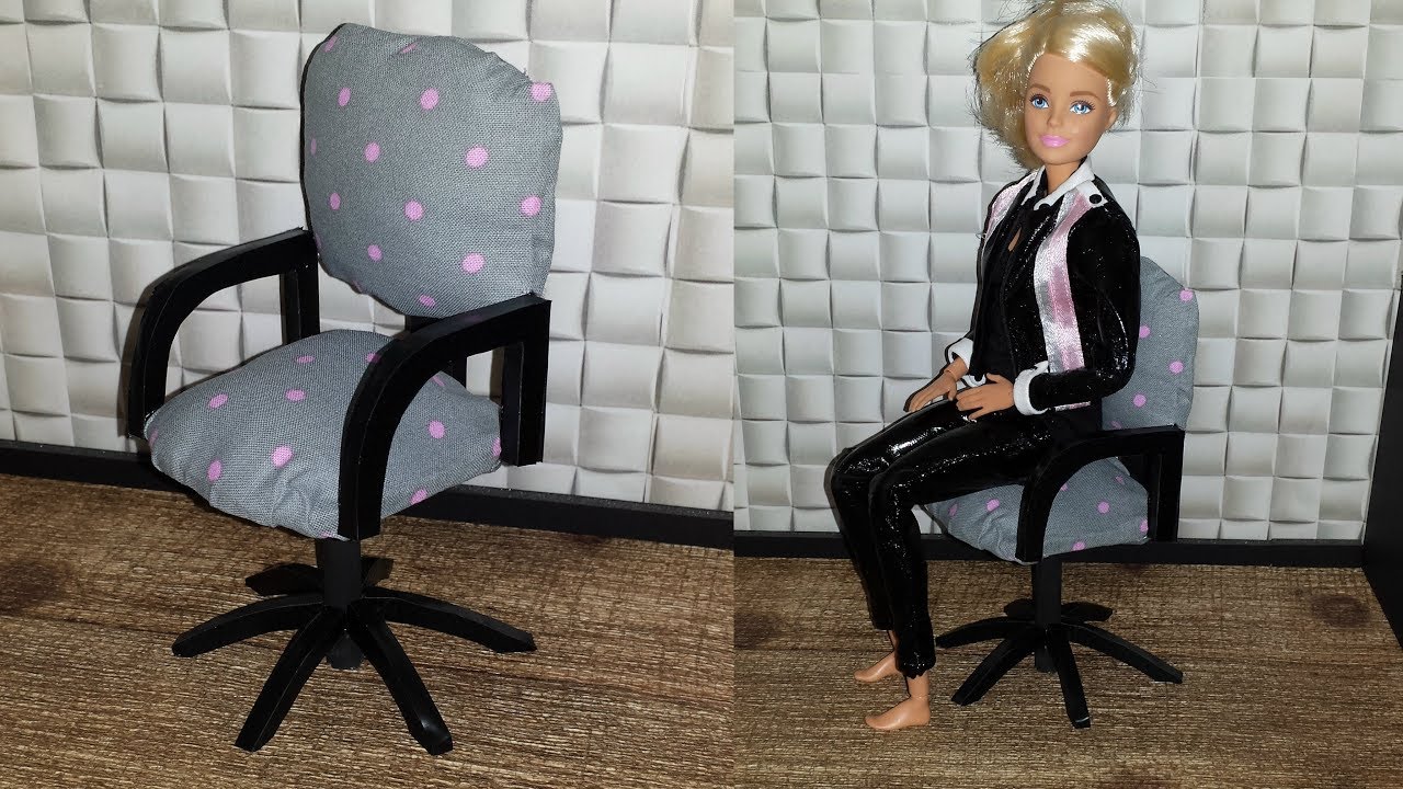 How To Make A Doll Office Chair Youtube