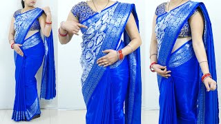 Heavy banarasi silk saree draping tutorial to look more beautiful & tall | Latest saree draping