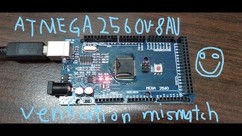 ATMEGA2560v-8AU verification mismatch but still work . Arduino Mega 2560