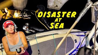 DANGEROUS DISASTER ON ANCHOR AT SEA! STUCK SUSPENDED! Our worst fear happened on our boat #216