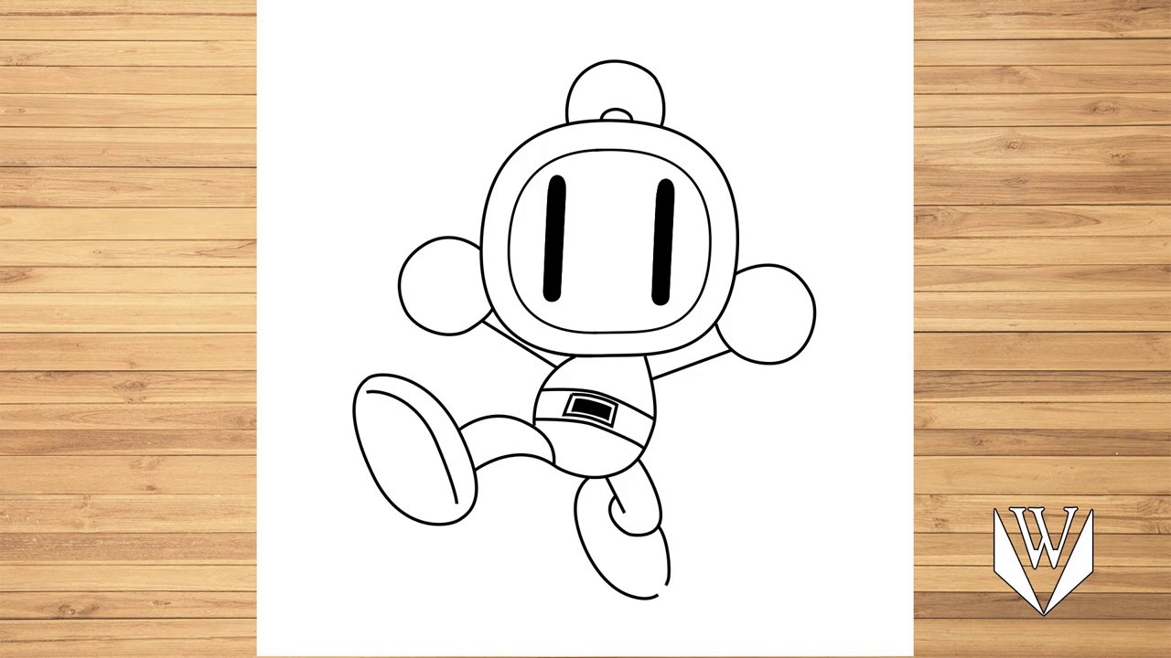 Desenho do Bomberman para colorir