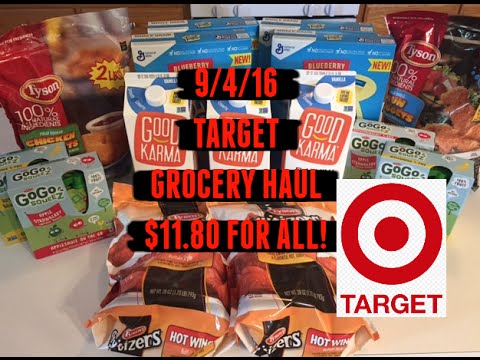 9/4/16 Target Grocery Haul…$11.80 for Everything!