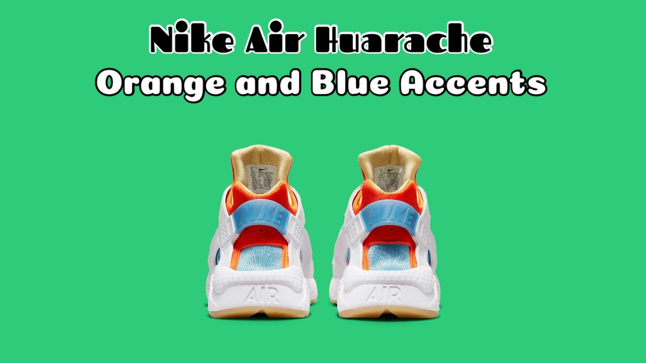nike huarache blue and orange