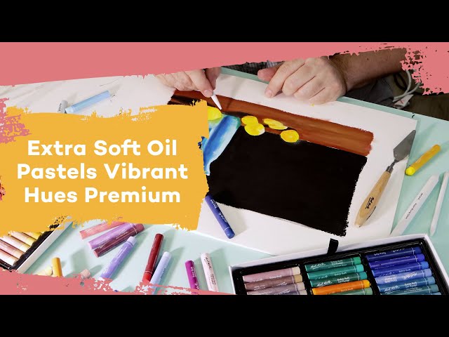 Extra Soft Oil Pastels Vibrant Hues Premium demo 