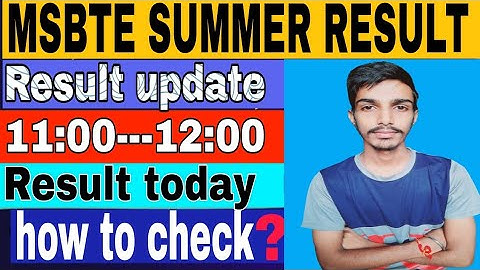 MSBTE SUMMER RESULT 2021 | msbte result date 2021 | msbte summer result 2021 | msbte summer result