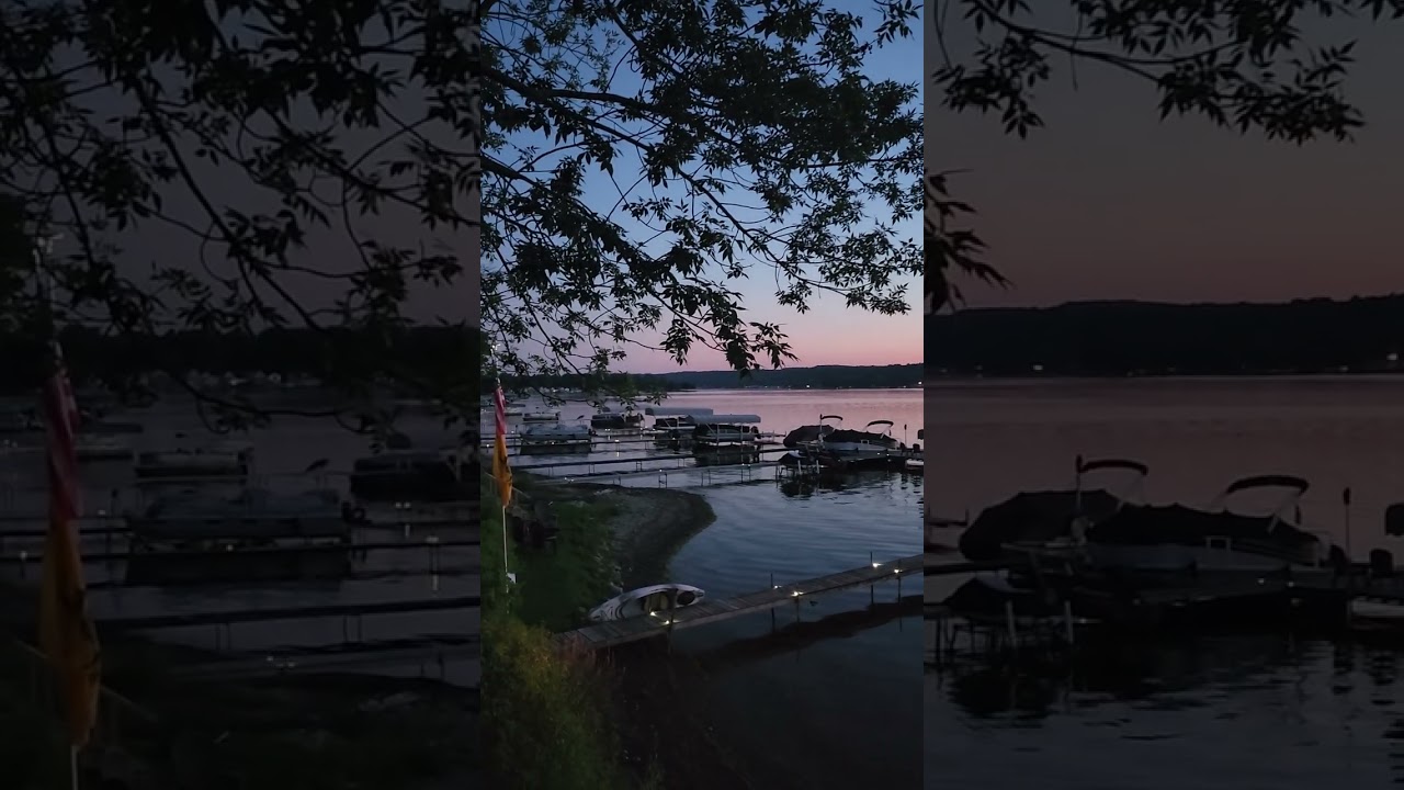 August 24th, Sunset afterglow Conesus Lake, Livonia, NY💫