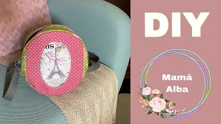 DIY | BOLSO REDONDO CON APLICACIÓN PATCHWORK | MAMÁ ALBA