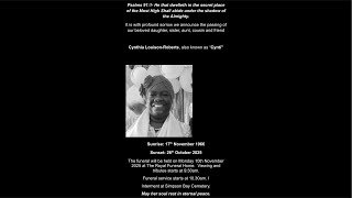 Cynthia Louison-Roberts Funeral Service