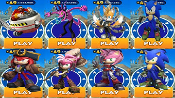 Sonic Dash - All Sonic Prime Characters Unlocked Knuckles the Dread Thorn Rose Boscage Maze Sonic