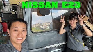 Nissan urvan e23 ep6. เปลี่ยนยางสักหลาดขอบกระจกประตูหน้า