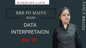 Data Interpretation | RRB PO MAINS 2020 | Nancy Bhatia