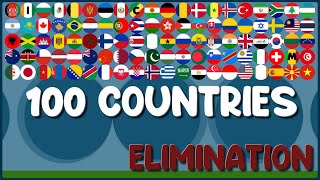 The 99 Times Eliminations - 100 Countries Elimination  (Feat @spinos6226  Music) Marble in Algodoo