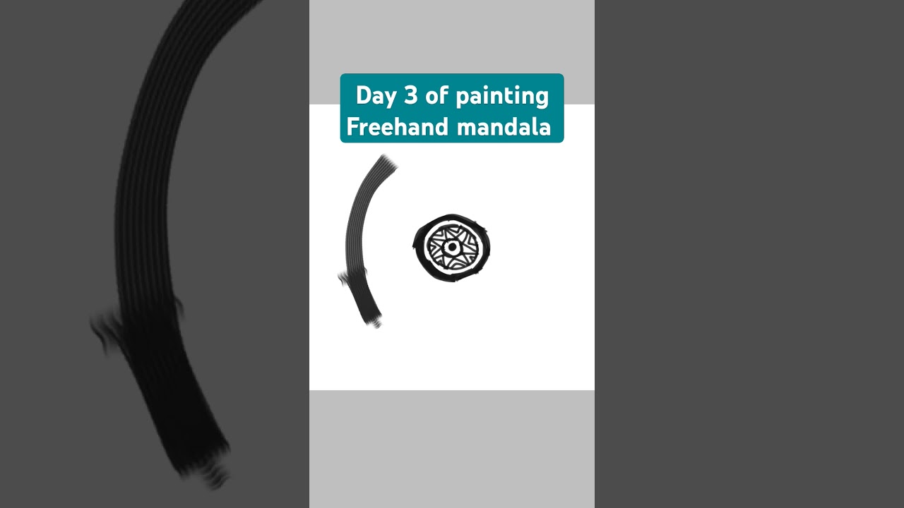 Day 3 of painting Freehand mandala 