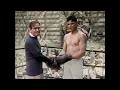 Never before Seen! Jack Dempsey sparring Douglas Fairbanks + Speed bag - January 17, 1920 Colorized