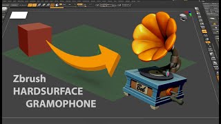 Zbrush Hard Surface Modeling (Gramophone )