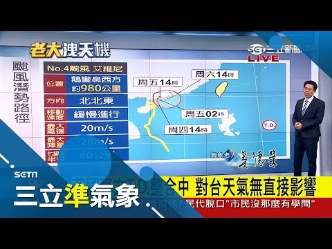 颱風殘留水氣+鋒面下周一天氣有變化　周日以前防高溫與山區午後雷陣雨│氣象老大吳德榮│【三立準氣象】20180607│三立新聞台