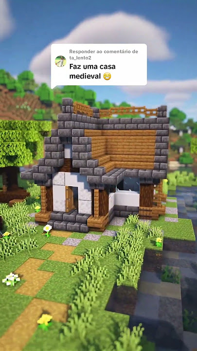 Como construir uma casa medieval? #minecraftbuilding