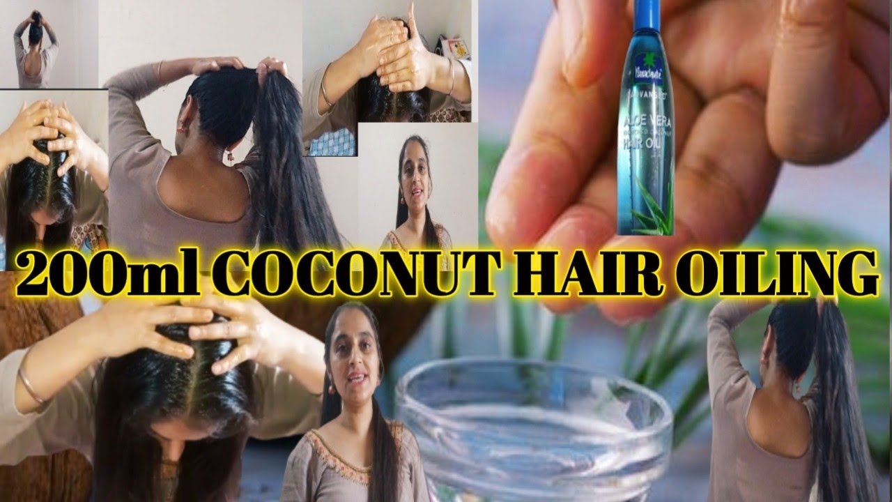 200ml COCONUT HAIR OILING ||Requested video ||FOR LONG HAIR