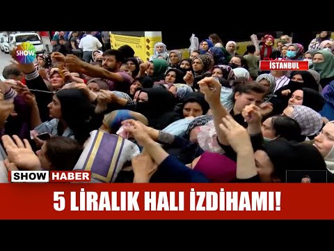 5 liralık halı izdihamı!