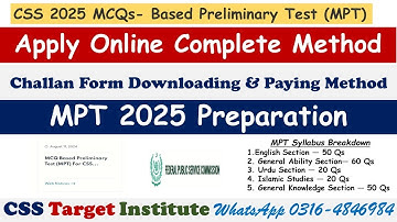 MPT CSS 2025 Online Apply Complete Method and Details | CSS Screening Test MPT | MPT 2025