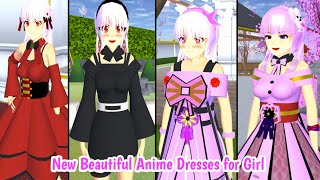 New Beautiful Anime Dresses for Girl | Sakura School Simulator | Props id