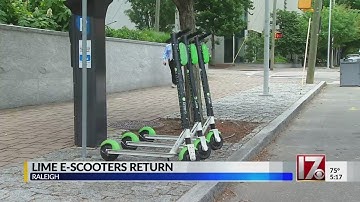 Lime E-Scooters return to Raleigh