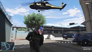 GTA 5 - La Mesa Police Station Shootout   Ten Star Escape