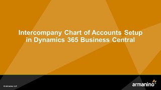 Intercompany Chart of Accounts Setup in Dynamics 365 Business Central